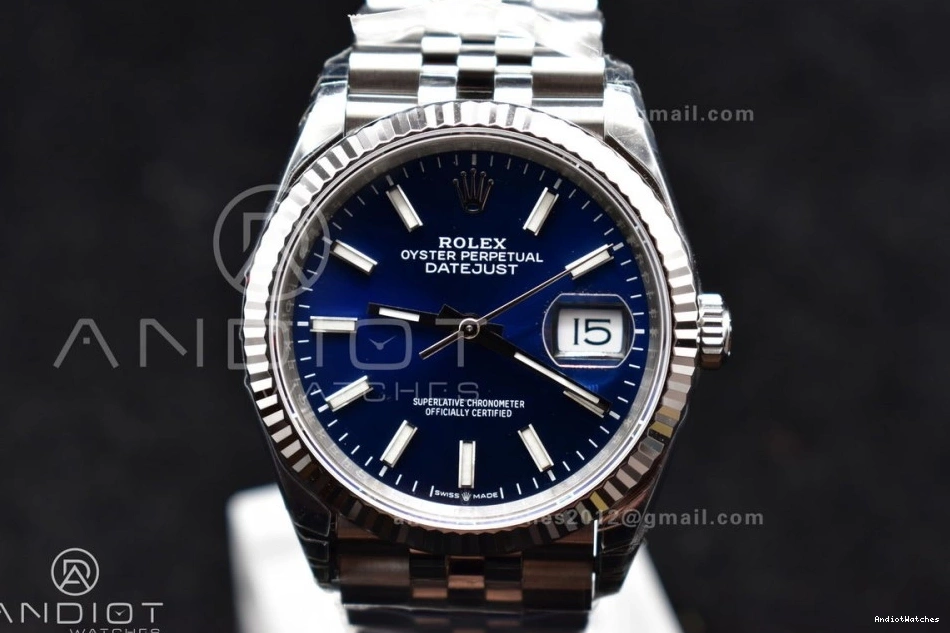 VSF Jubilee Stick On Edition 126234 420 Steel 36 904L DateJust Dial Sophisticated Blue Best SS VS 1:1 Bracelet 0312